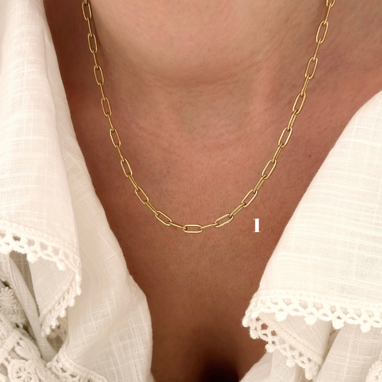 Collier chaine acier, vue 2