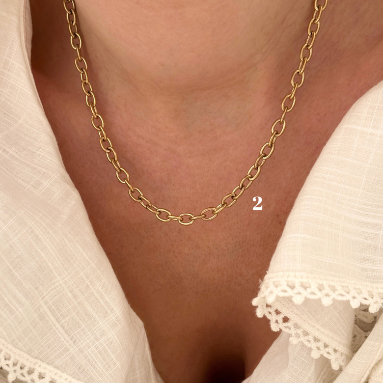 Collier chaine acier, vue 3