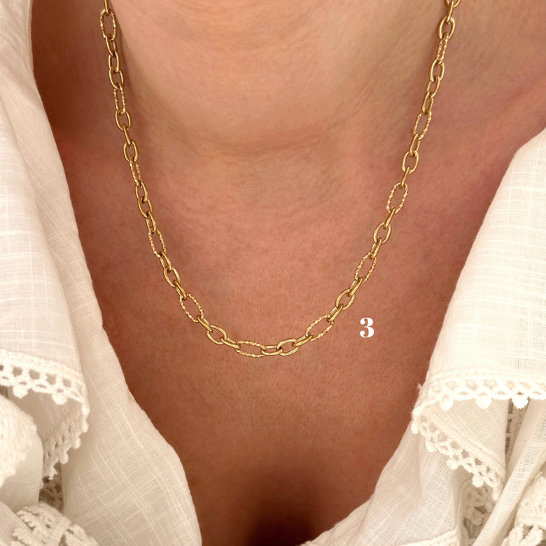 Collier chaine acier, vue 4