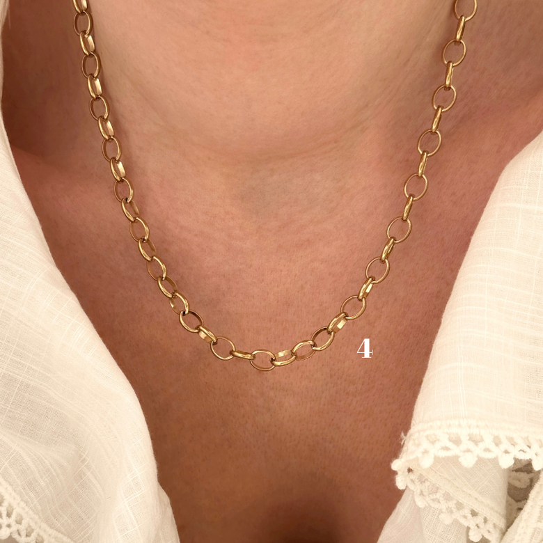 Collier chaine acier, vue 5