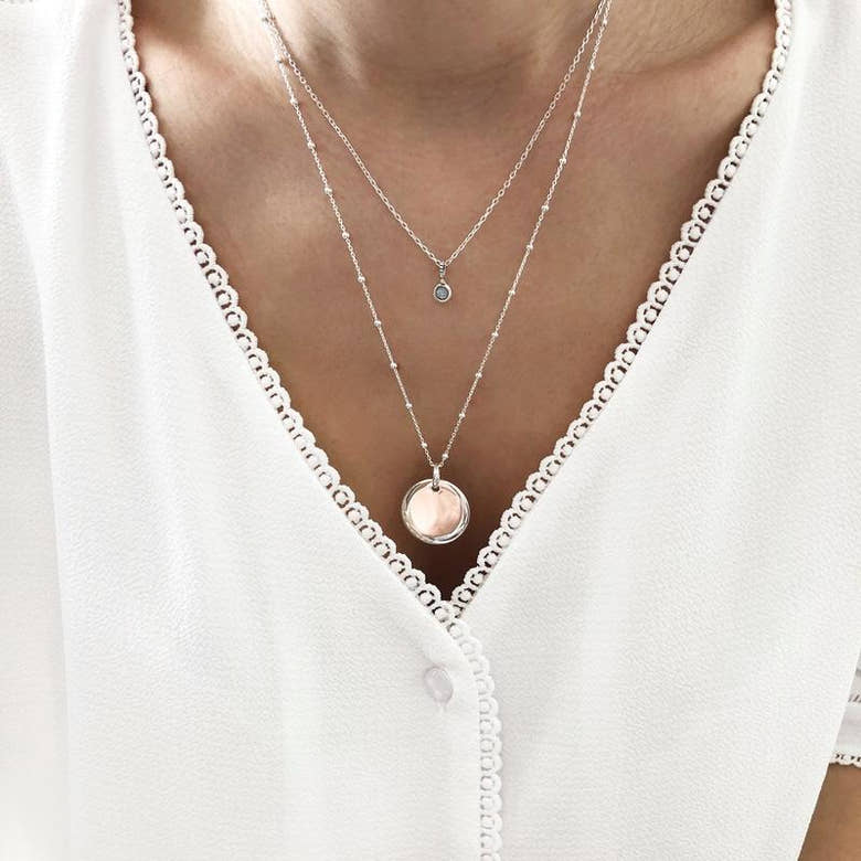 Pendentif "Médaille bombée" argent, vue 3