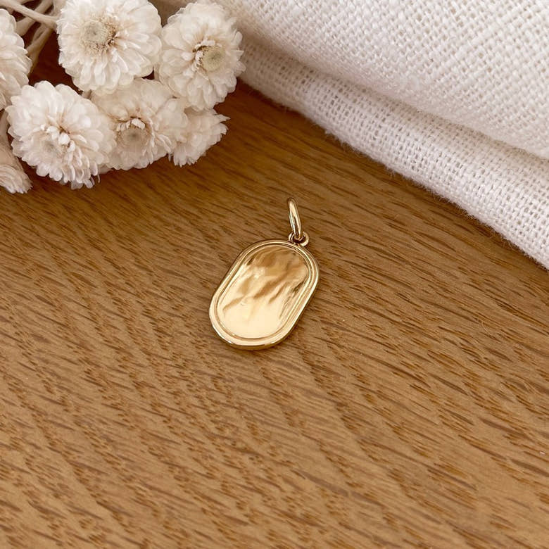 Pendentif "Jodi" plaqué or, vue 2