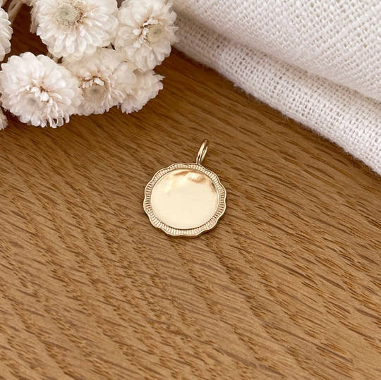 Pendentif "Anna" 1,5cm plaqué or