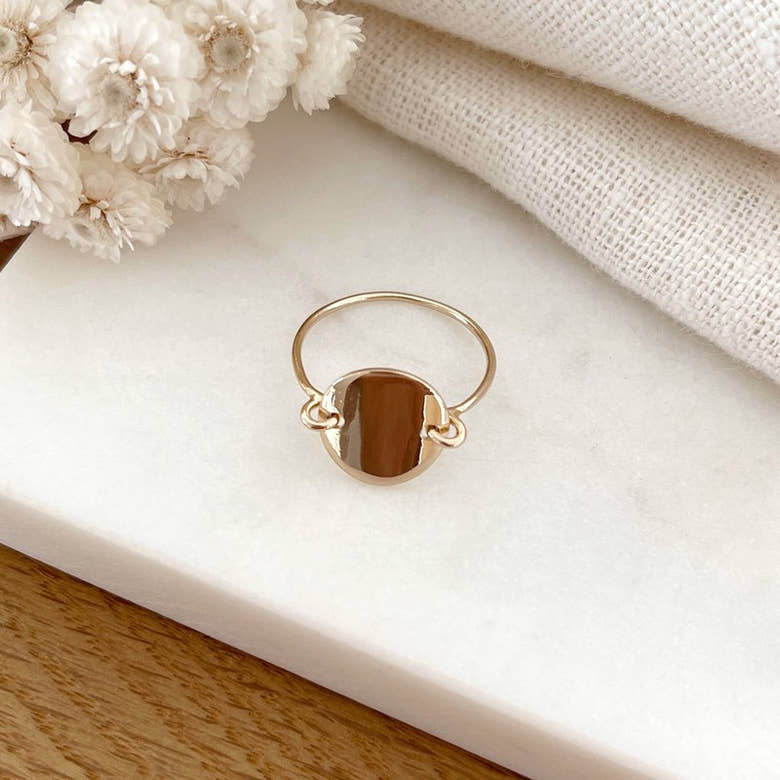 Bague "Micha" plaqué or