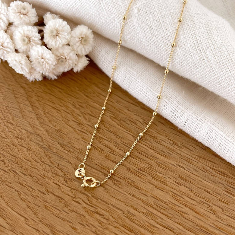 Collier "Vitali" plaqué or, vue 3