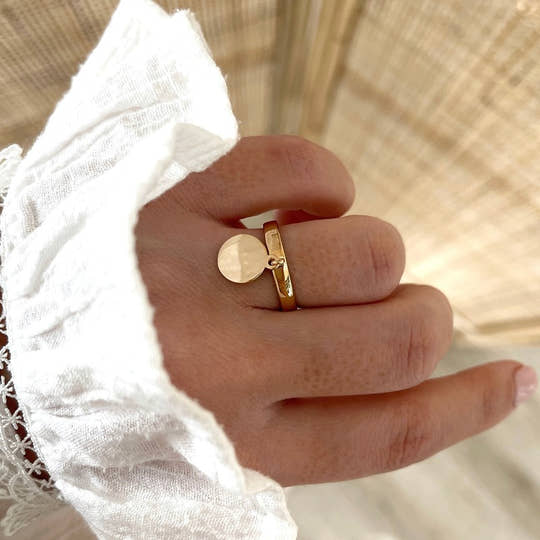 Bague "Esna" plaqué or