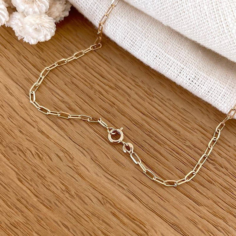 Collier "Eliott" plaqué or, vue 5