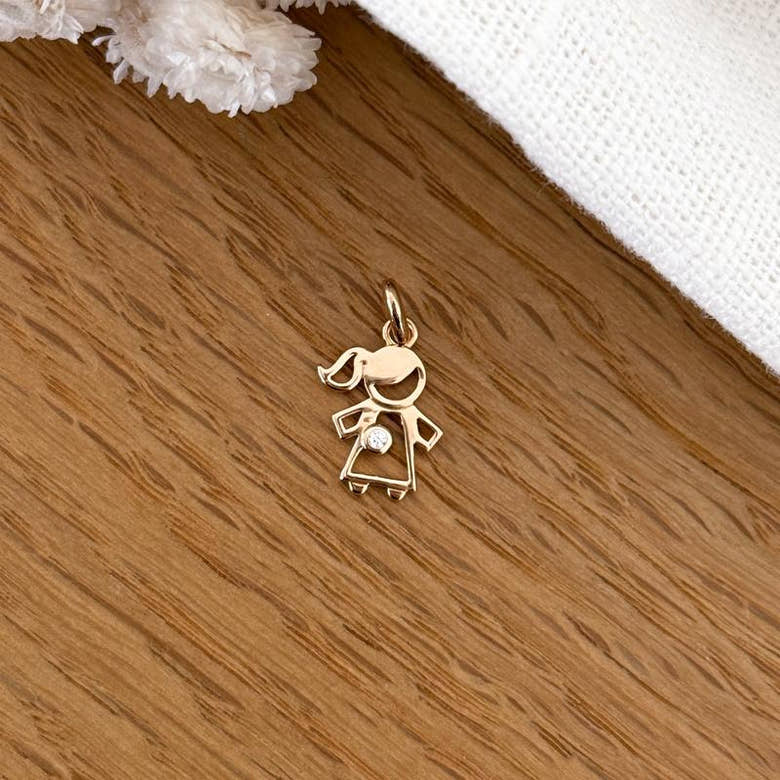 Pendentif "Lea" plaqué or