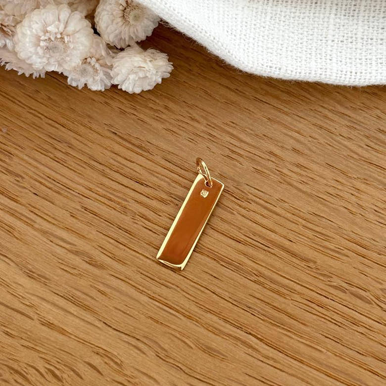Pendentif "Barth" plaqué or, vue 2