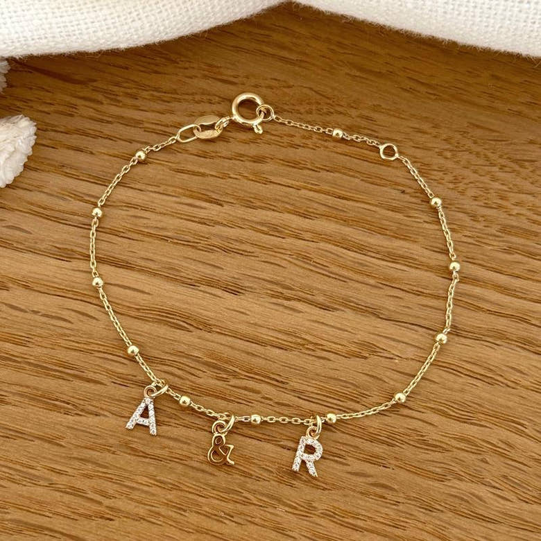 Bracelet "Luce" plaqué or, vue 3