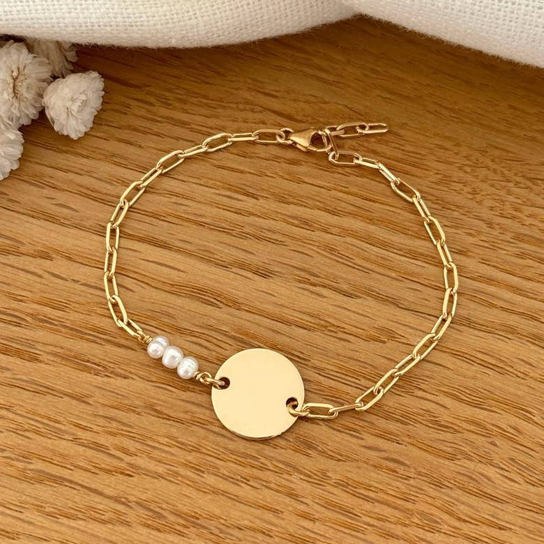 Bracelet "Ariel" plaqué or, vue 2