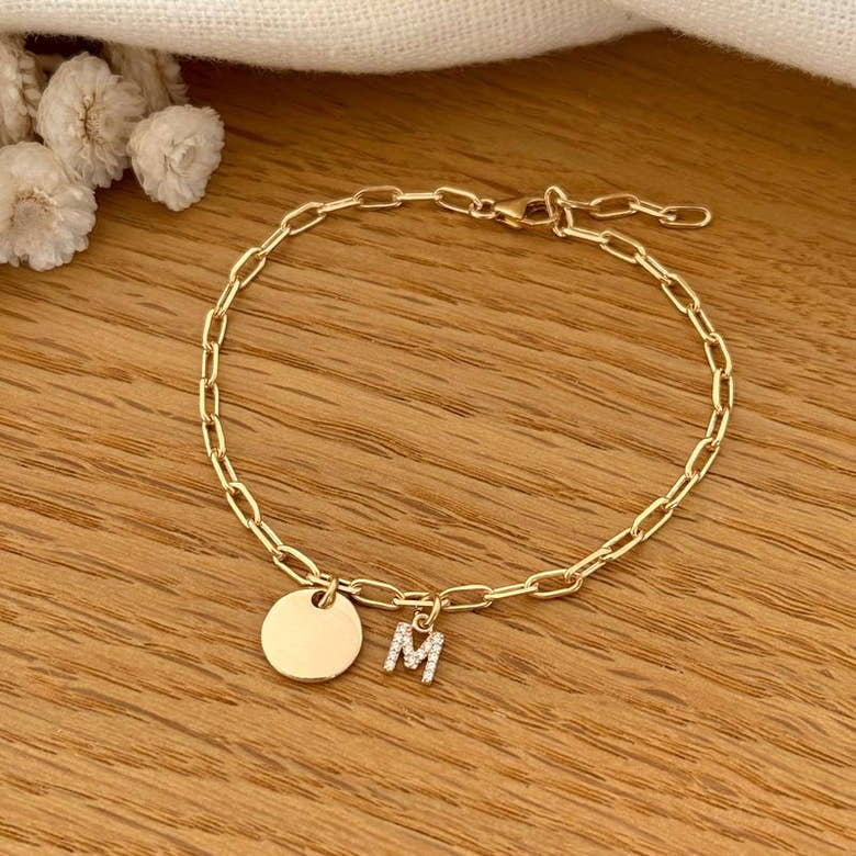 Bracelet "Emy" plaqué or, vue 2