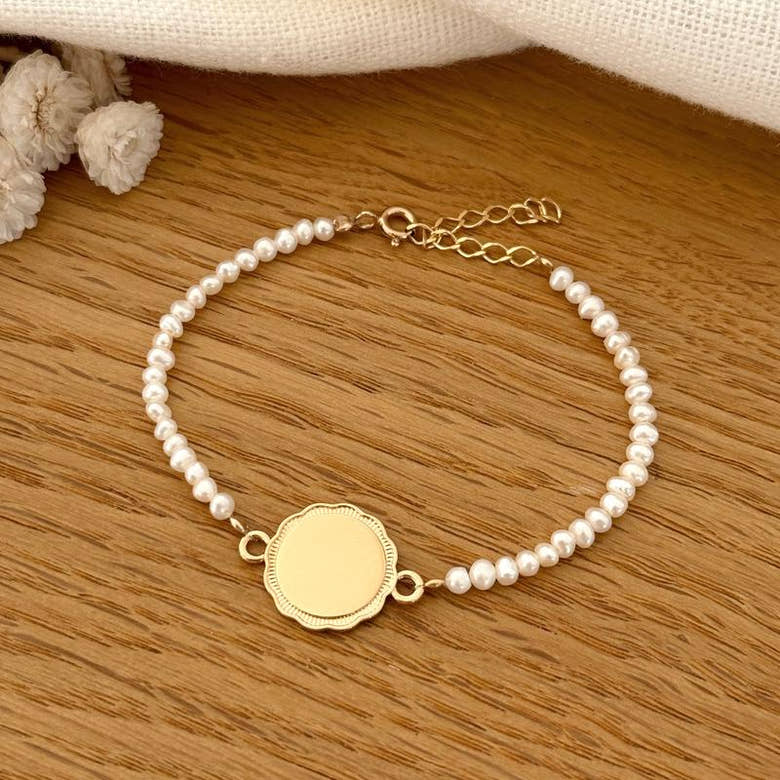 Bracelet "Anna" plaqué or, vue 2