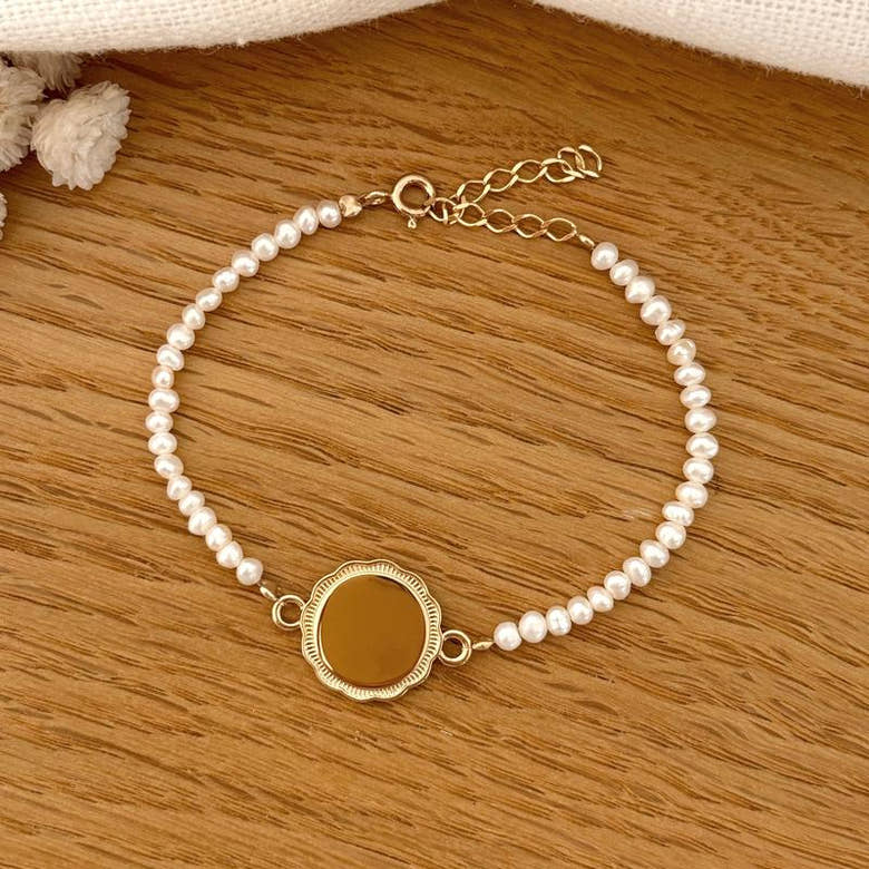 Bracelet "Anna" plaqué or, vue 3