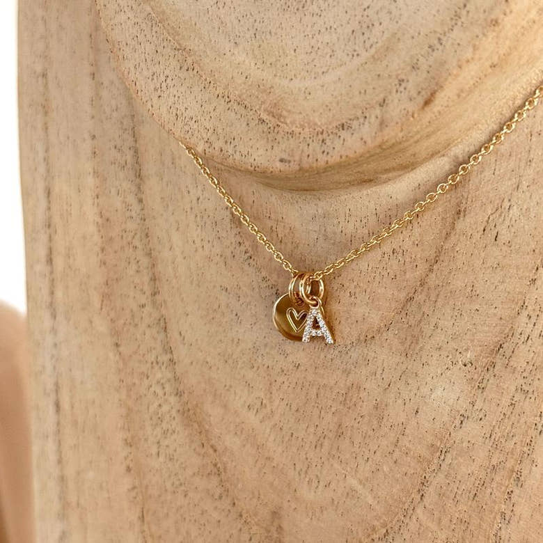 Collier "Alda" plaqué or, vue 3
