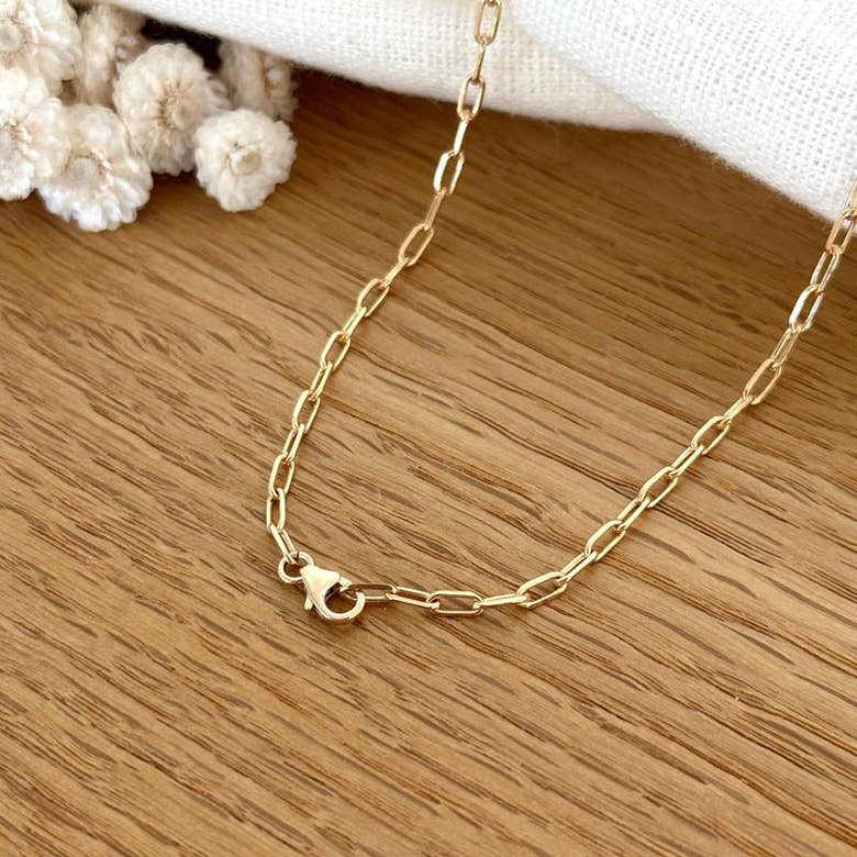 Collier "Emy" plaqué or, vue 2