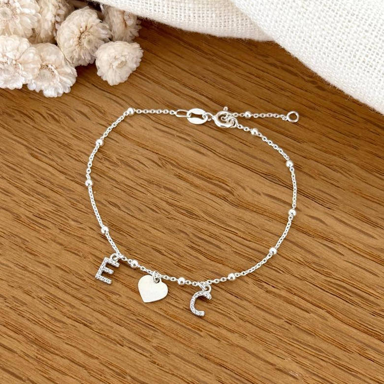 Bracelet "Luce" cœur argent, vue 2
