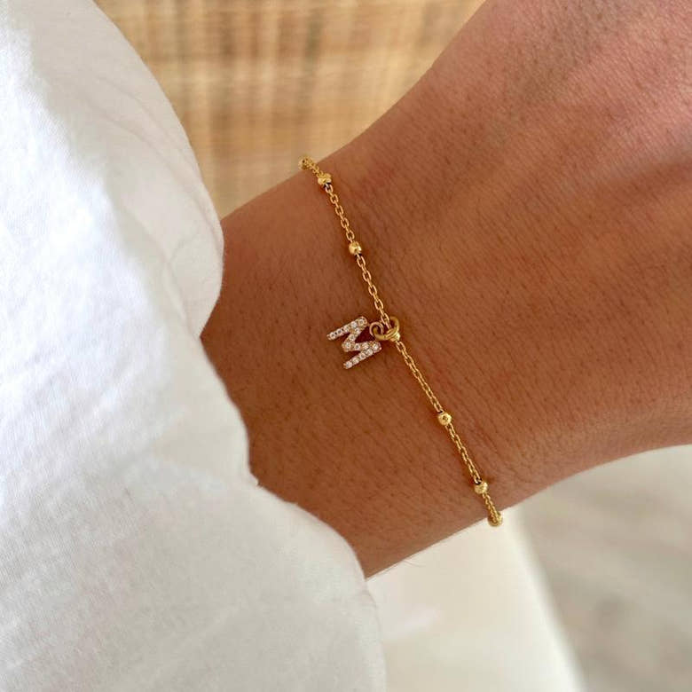Bracelet "Luce" plaqué or, vue 2