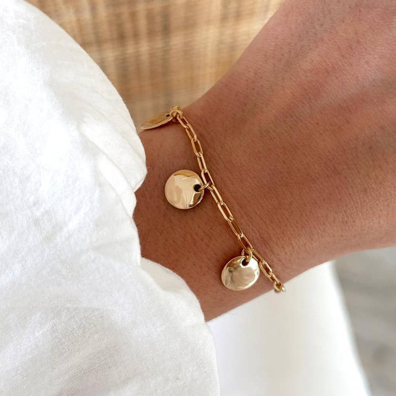 Bracelet "Soan" plaqué or, vue 3
