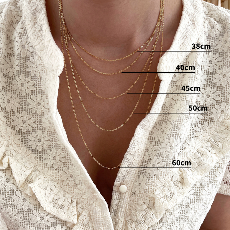 Collier "Alpha" plaqué or, vue 6