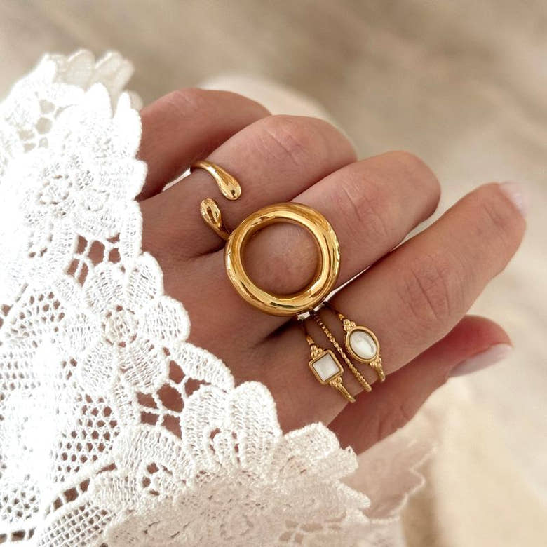Bague "Lorna" acier, vue 2