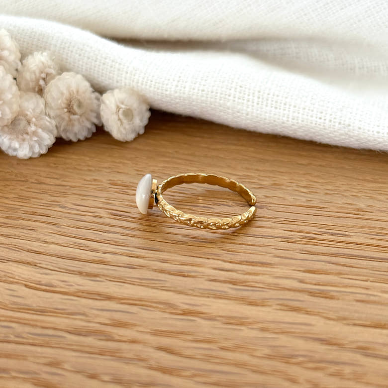 Bague "Aline" acier, vue 3