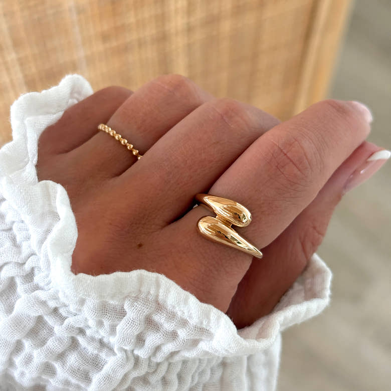 Bague "Gaby" plaqué or