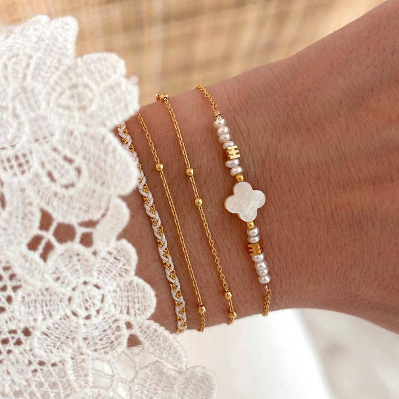 Bracelet "Aylan" plaqué or, vue 3