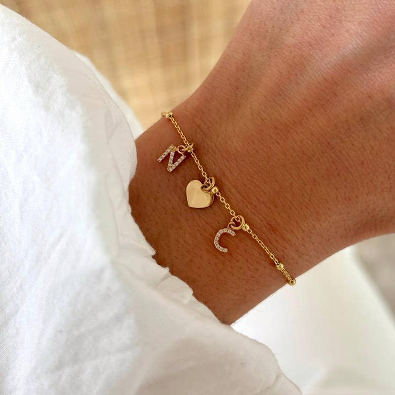 Bracelet "Luce" cœur plaqué or