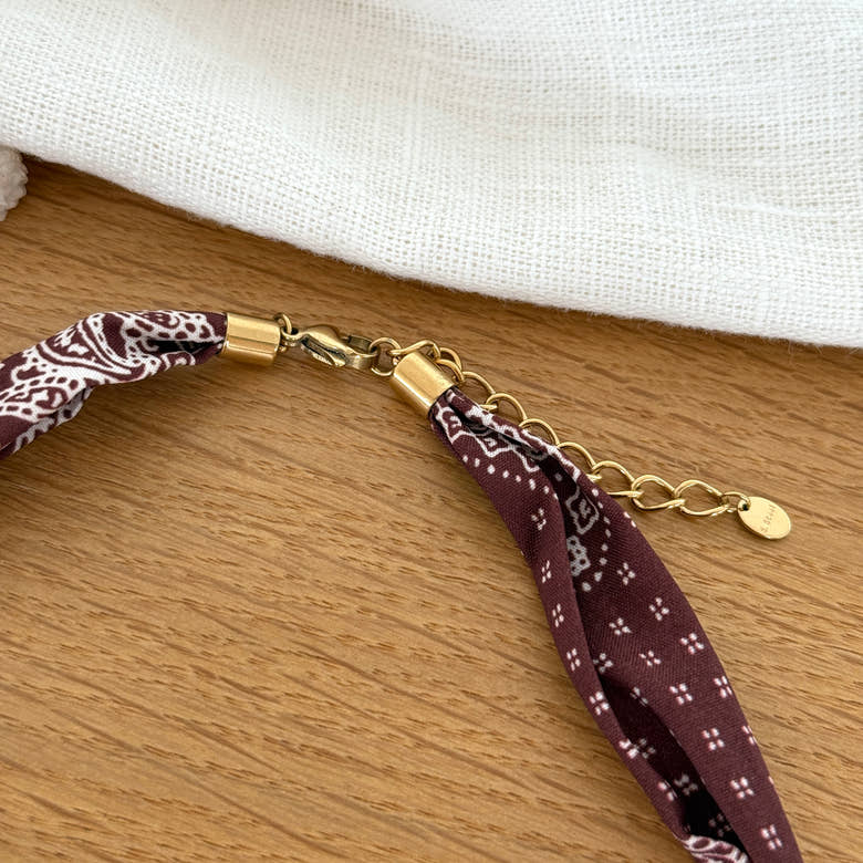 Collier bandana "Rick" acier, vue 3