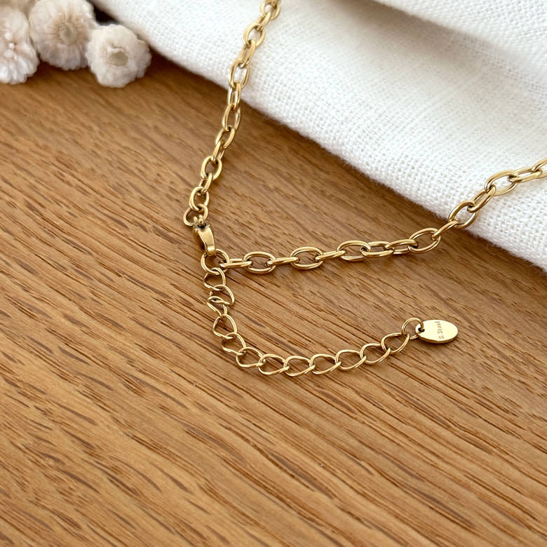 Collier "Lison" acier, vue 3
