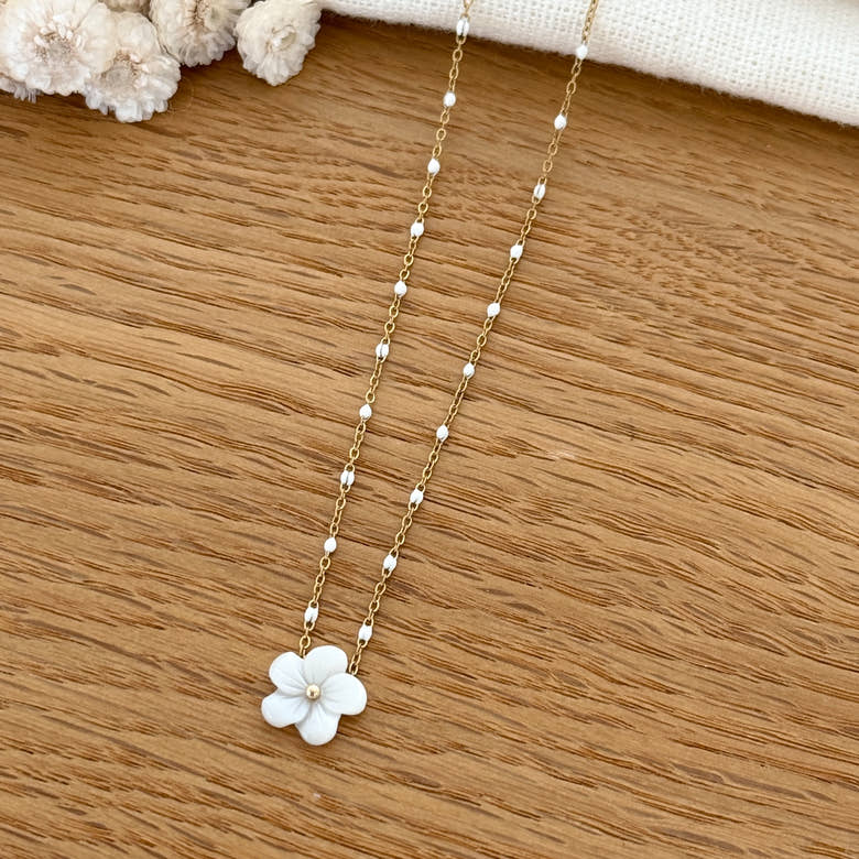 Collier "Katell" acier, vue 2