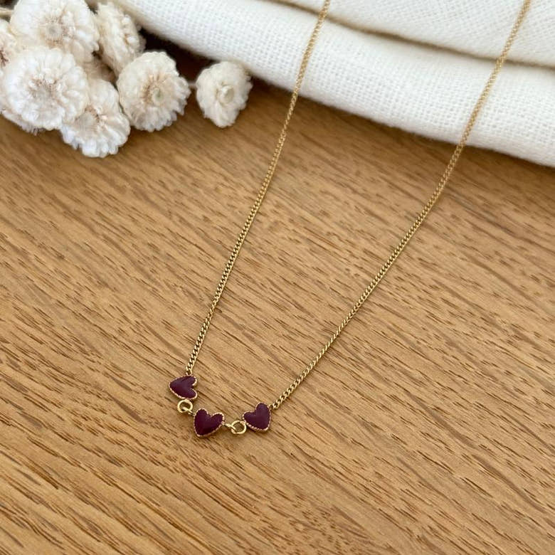 Collier "Melina" acier, vue 2