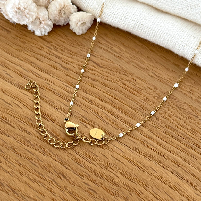 Collier "Katell" acier, vue 3
