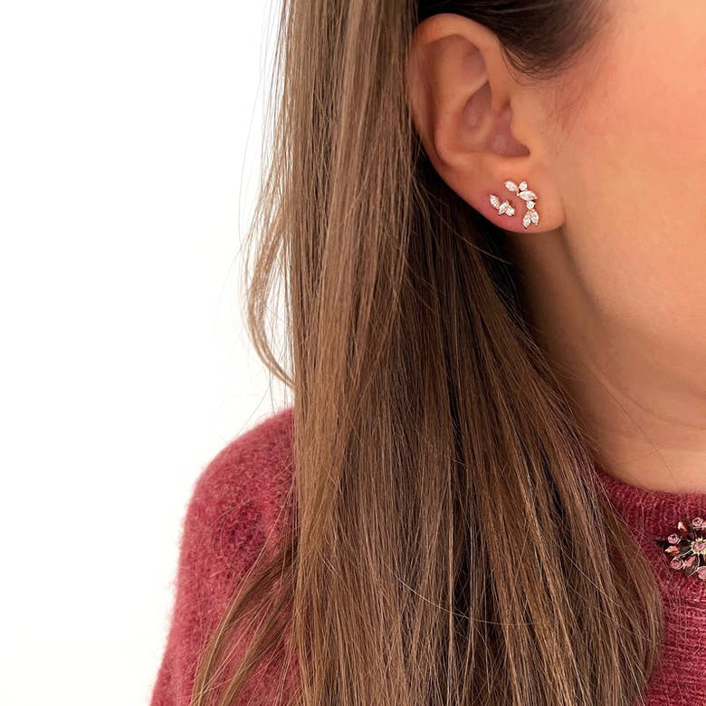 Boucles d'oreilles "Kenza" plaqué or, vue 4