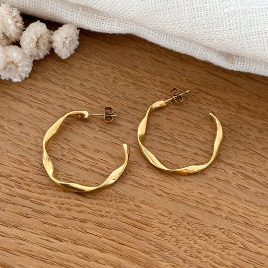 Créoles "Alaia" 30mm acier
