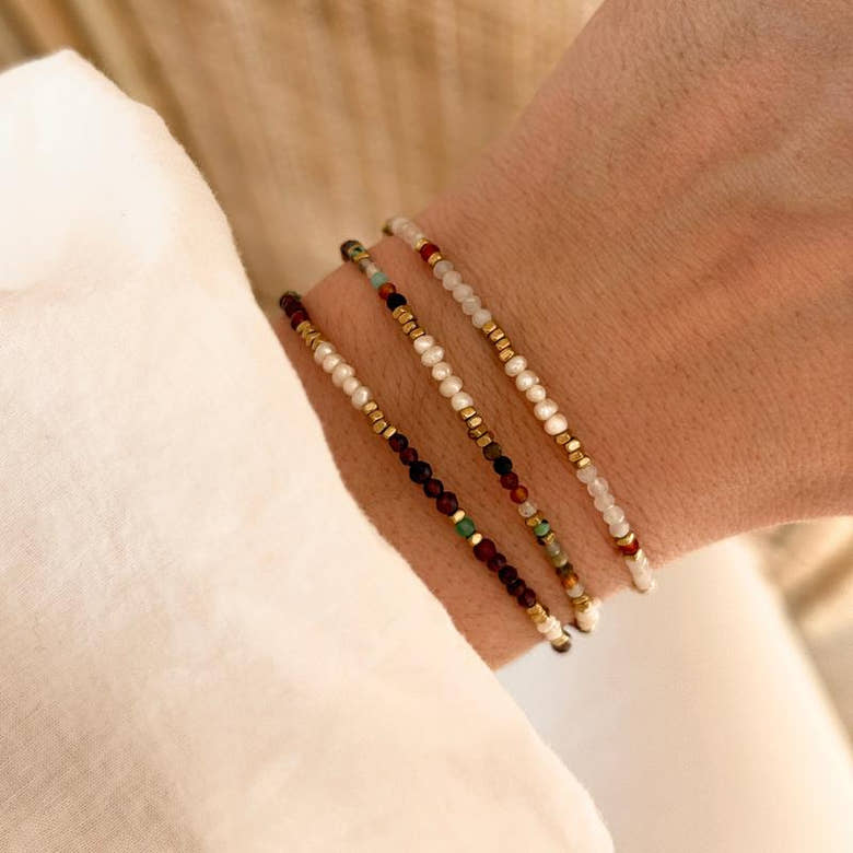 Bracelet "Dalia" blanc acier, vue 2