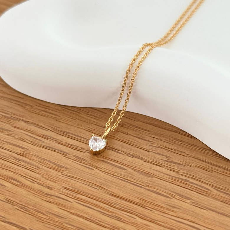 Collier "Romance" plaqué or, vue 2