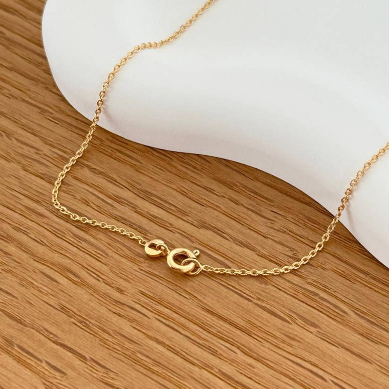 Collier "Romance" plaqué or, vue 3