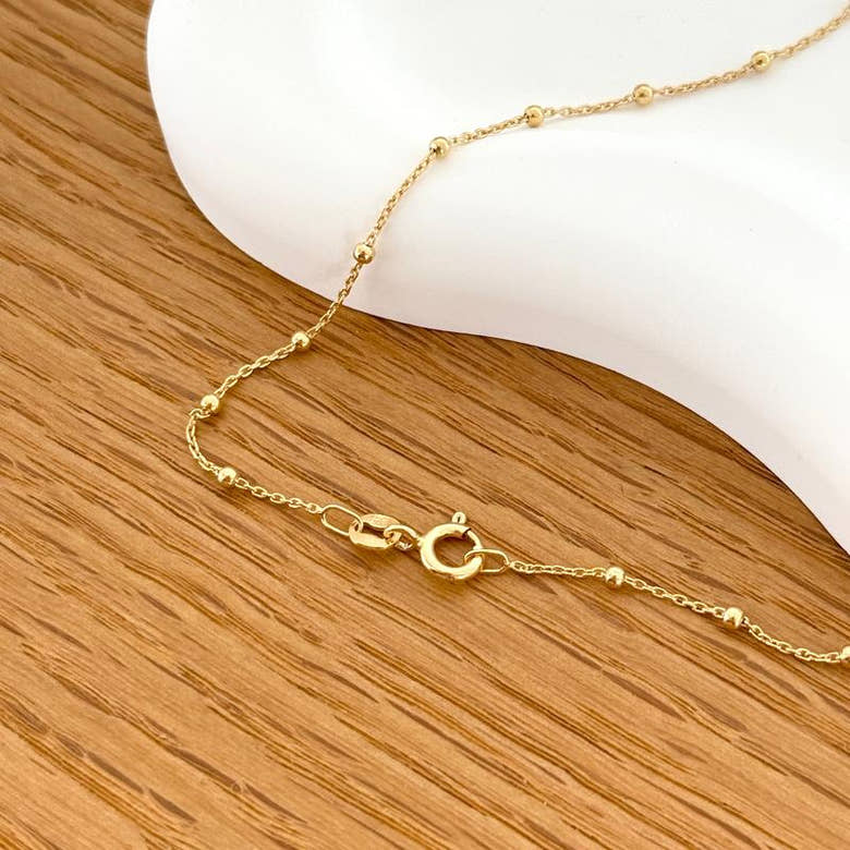Collier "Maina" plaqué or, vue 3
