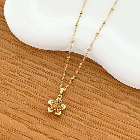 Collier "Maina" plaqué or