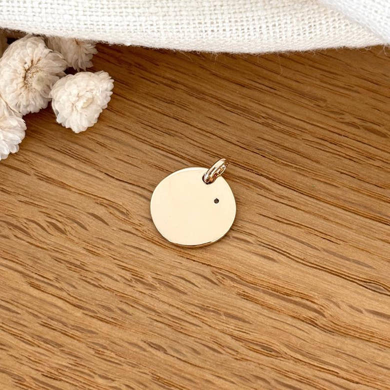 Pendentif "Star" plaqué or, vue 2
