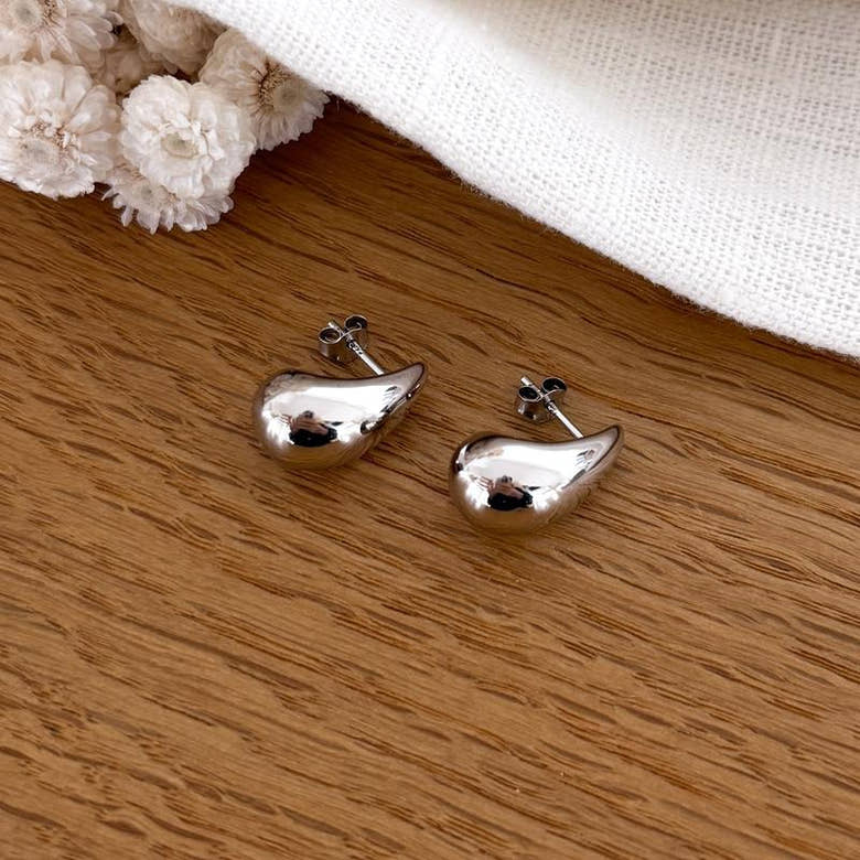 Boucles d'oreilles "Edith" argent, vue 2