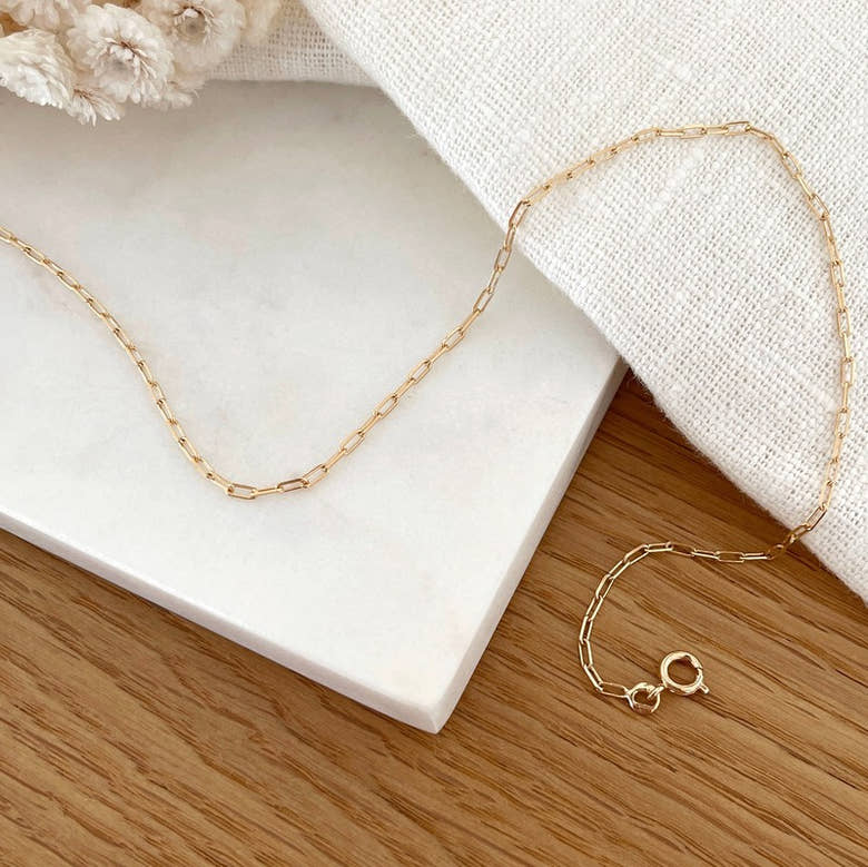 Collier "Muse" plaqué or, vue 3