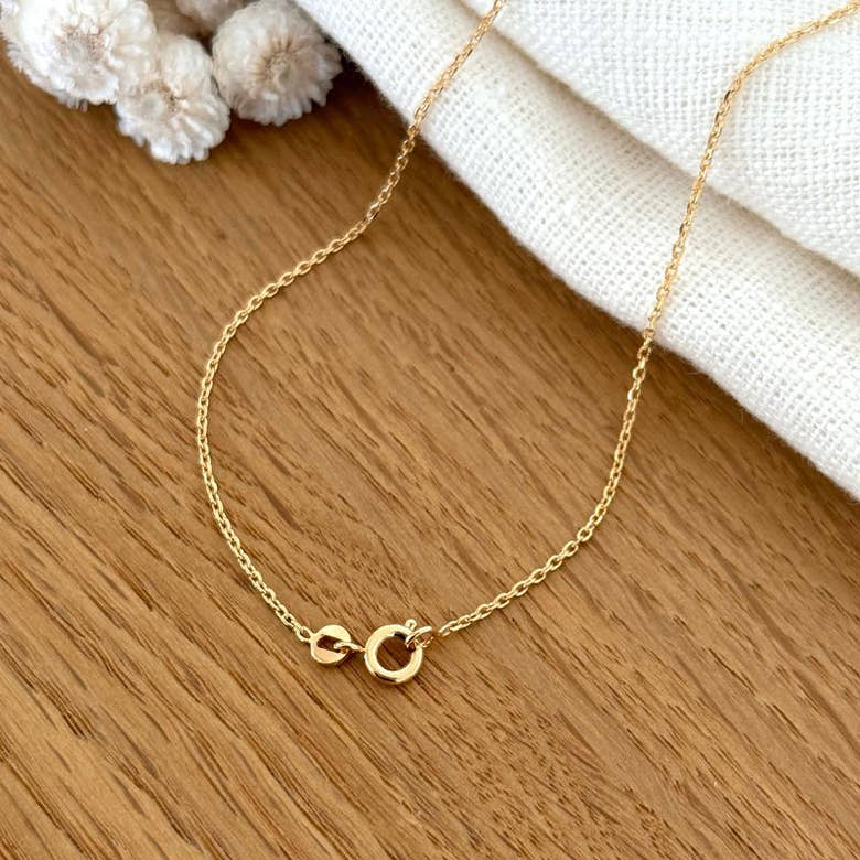 Collier "Médaille" 1,5cm plaqué or, vue 3