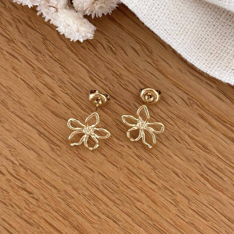 Boucles d'oreilles "Eline" acier, vue 3