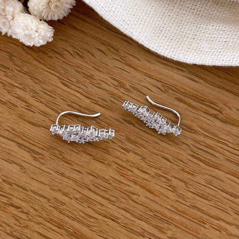 Boucles d'oreilles "Garance" argent, vue 2