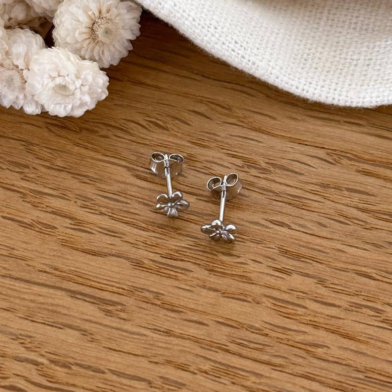 Boucles d'oreilles "Flona" argent, vue 3