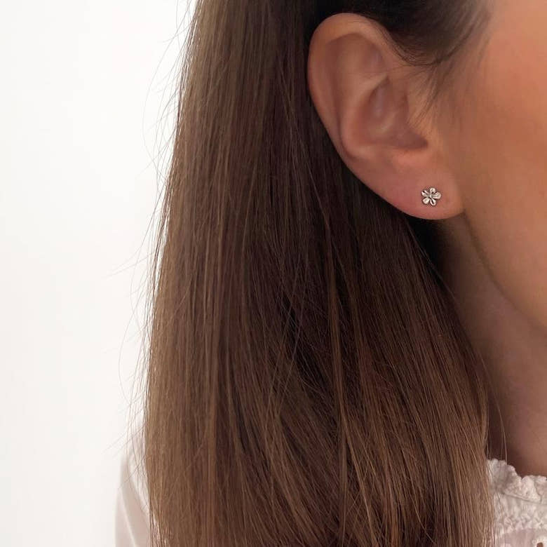 Boucles d'oreilles "Flona" argent, vue 2
