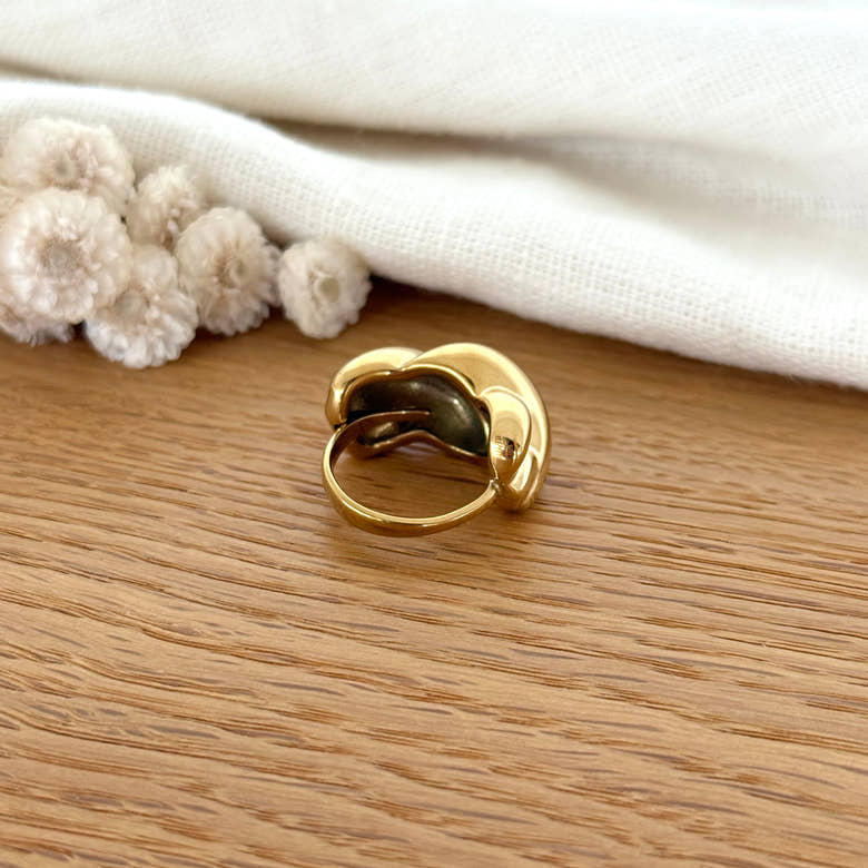 Bague "Abbie" acier, vue 3